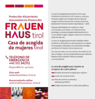 Infofolder Frauenhaus Tirol (spanisch)